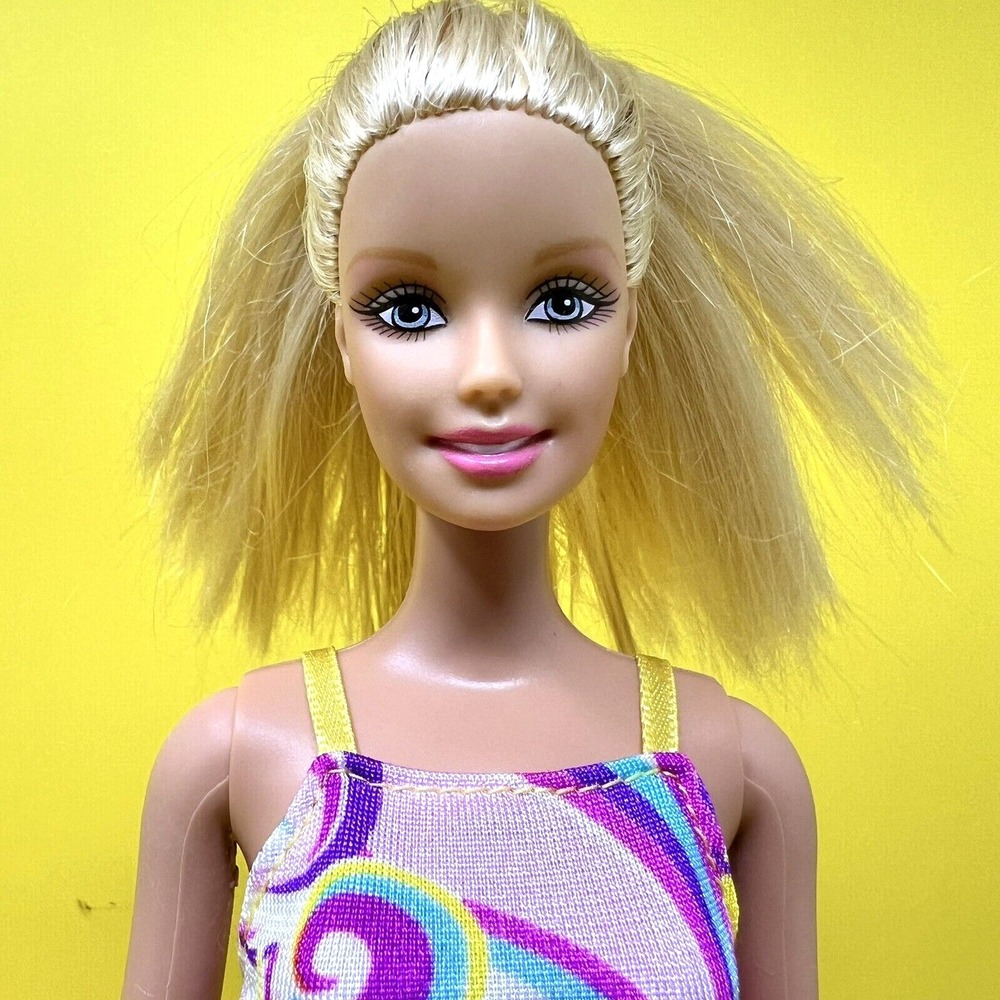 Barbie Doll Rio De Janeiro Mattel with Blonde Hair Blue Eyes in Tie-Dye Swimsuit